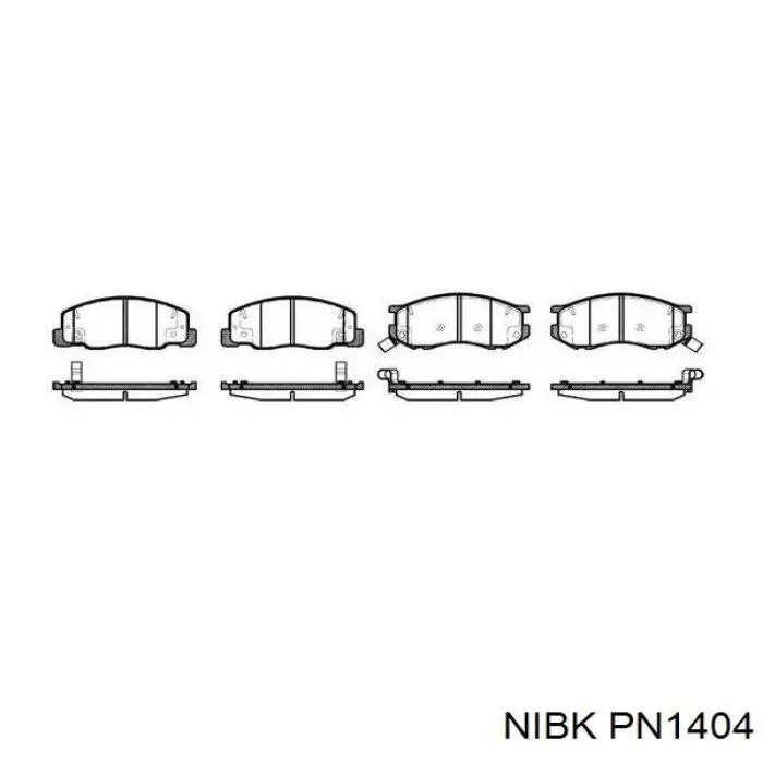 PN1404 Nibk pastillas de freno delanteras