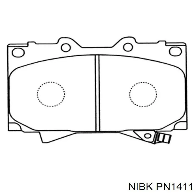 PN1411 Nibk pastillas de freno delanteras