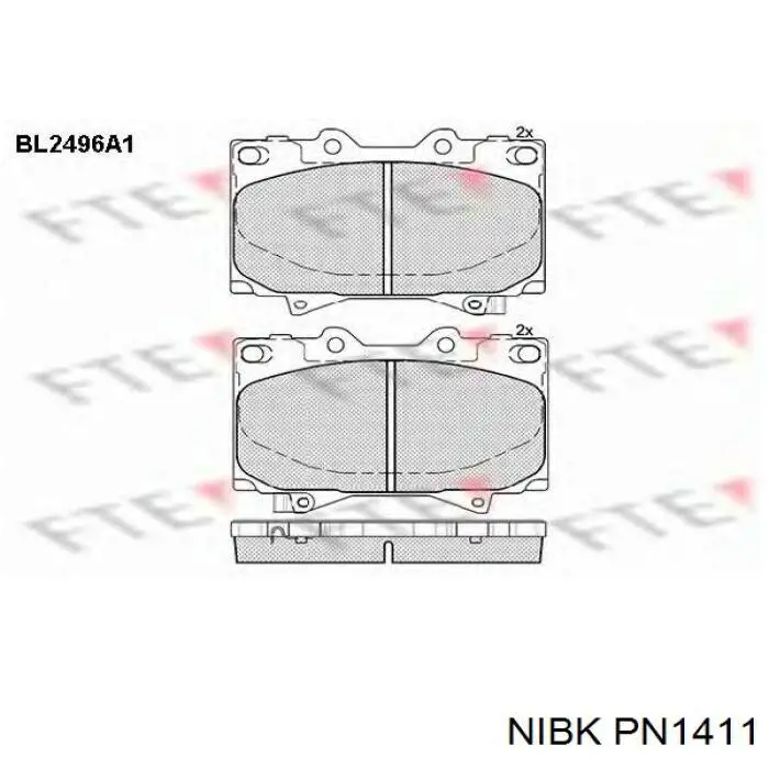 Pastillas freno delanteras Nibk PN1411 precio, desde 31,79 EUR