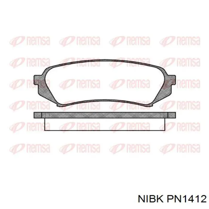 PN1412 Nibk pastillas de freno traseras