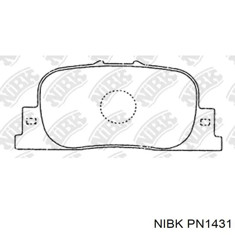 NiBK PN1431 Rear Brake Pads for BYD F3/F3R (2005–2025)