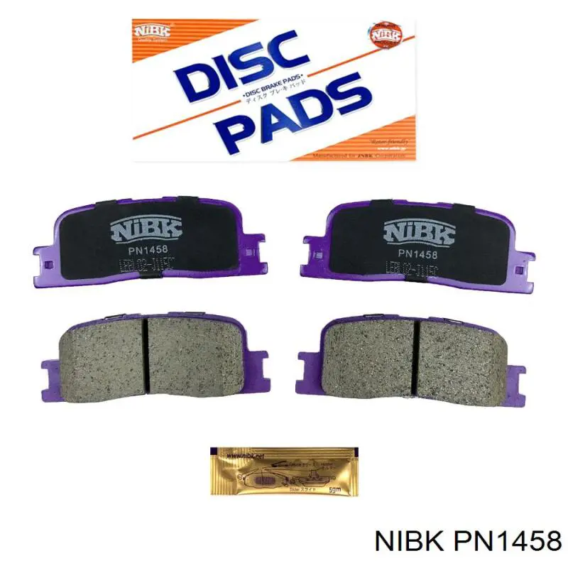 PN1458 Nibk Pastillas freno traseras