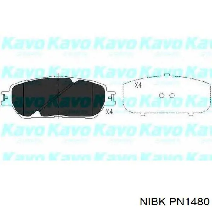 Comprar PN1480 Nibk Pastillas delanteras de freno