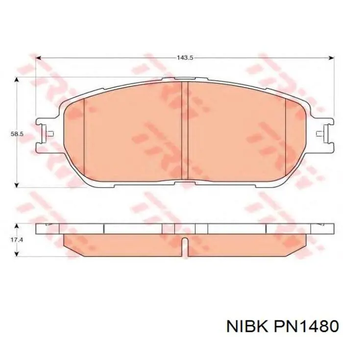 Pastillas freno delanteras Nibk PN1480 precio, desde 46,22 EUR