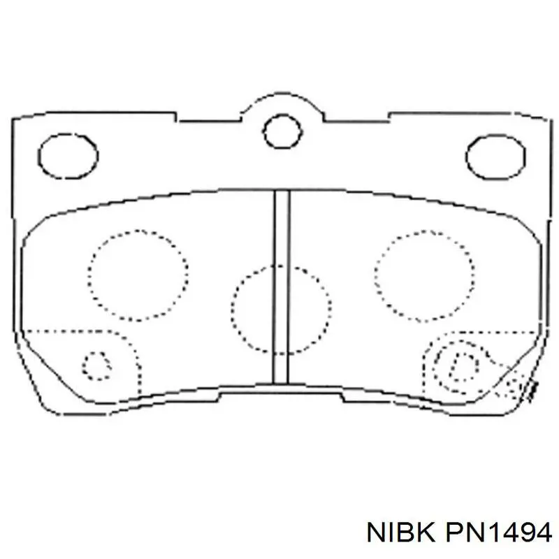 PN1494 Nibk pastillas de freno traseras