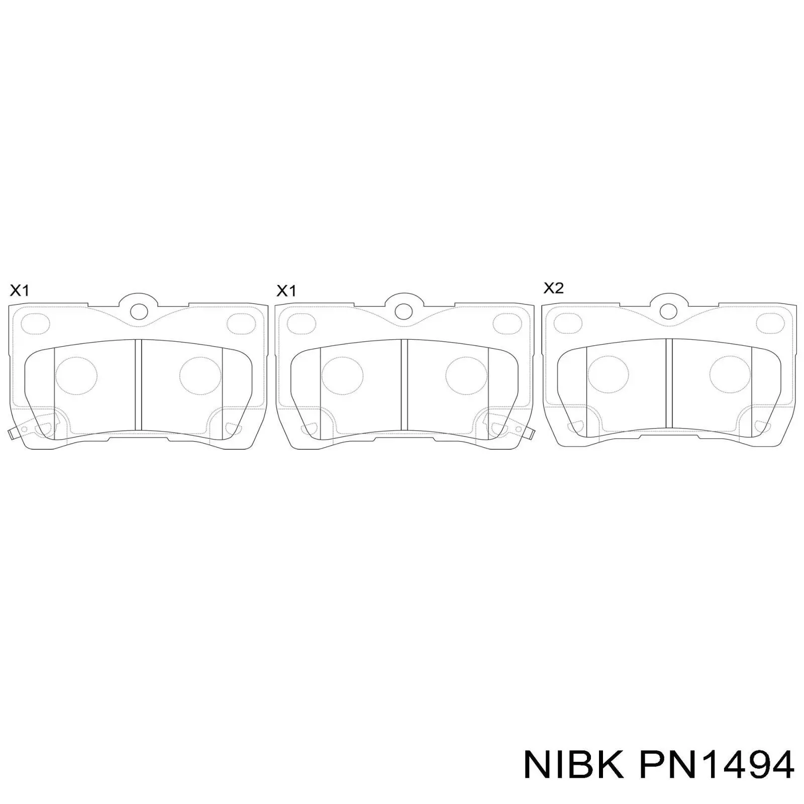 Pastillas de freno traseras PN1494 Nibk