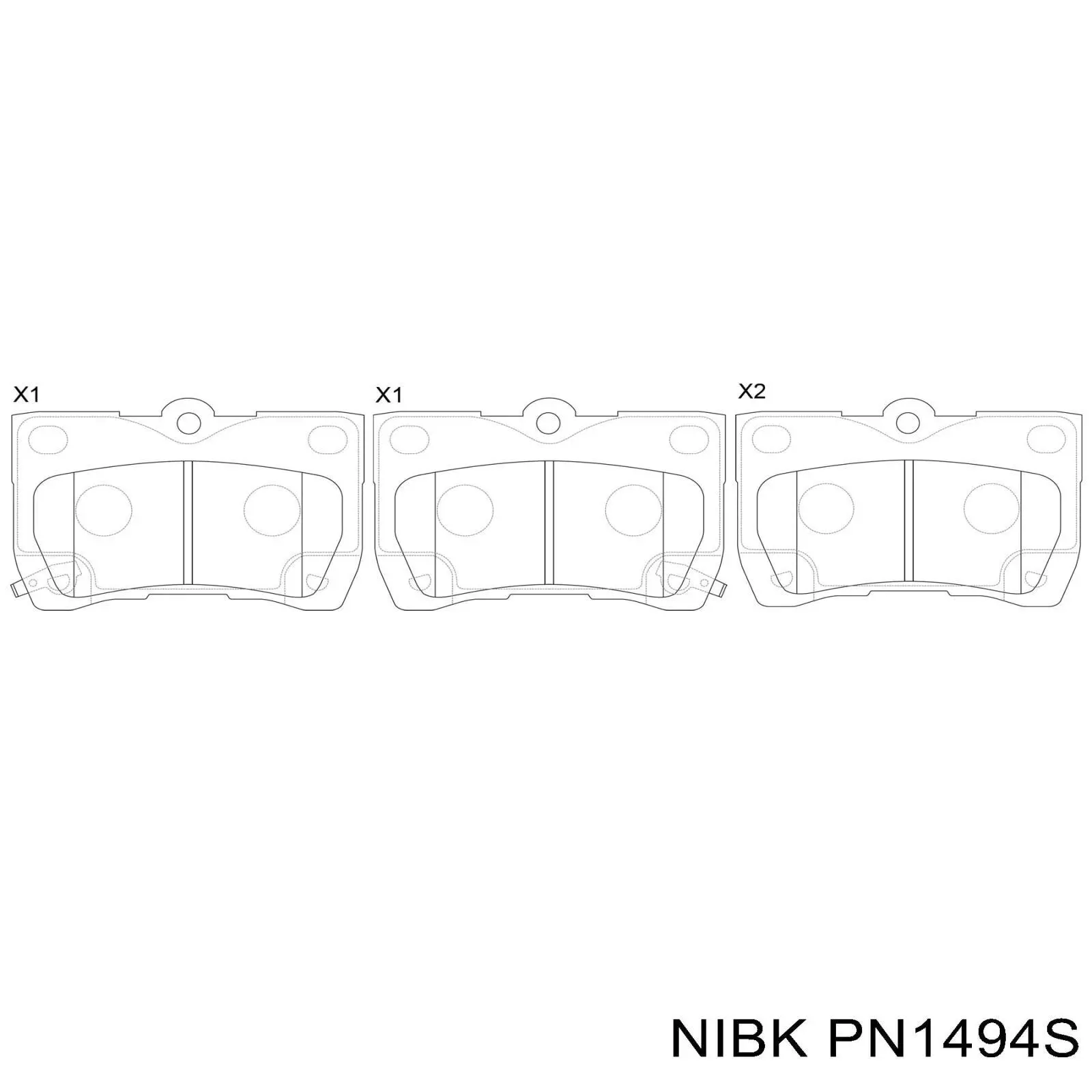 PN1494s Nibk pastillas de freno traseras