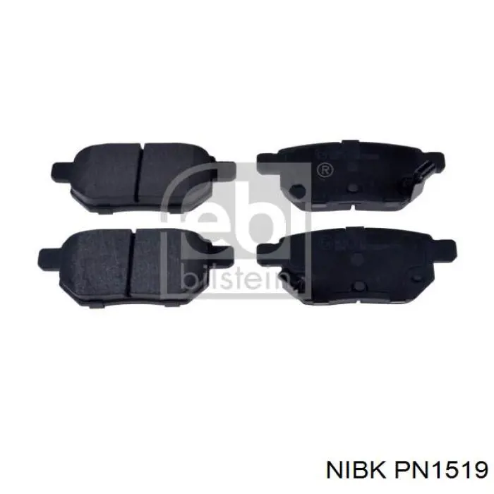 Pastillas traseras de freno Nibk PN1519 precio, desde 16,50 EUR