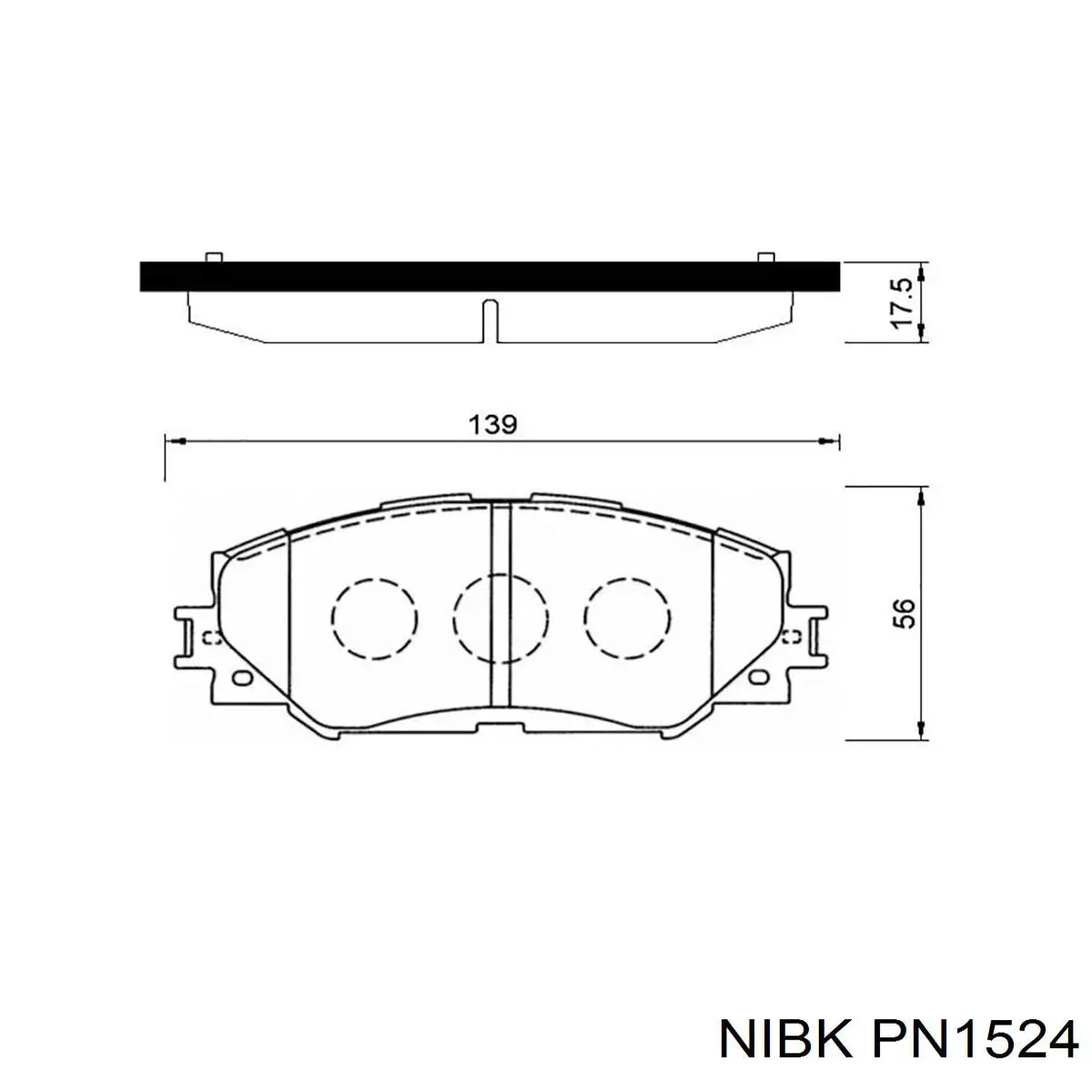 PN1524 Nibk Pastillas delanteras