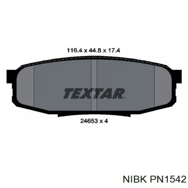 Comprar PN1542 Nibk Pastillas de freno traseras