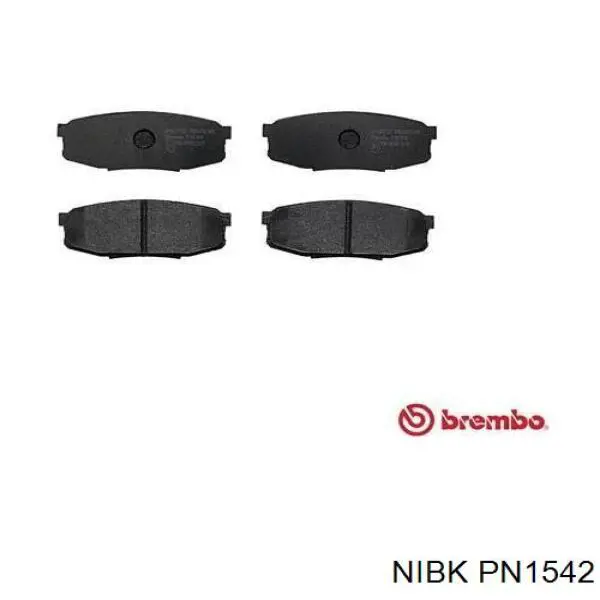 Pastillas de freno traseras PN1542 Nibk