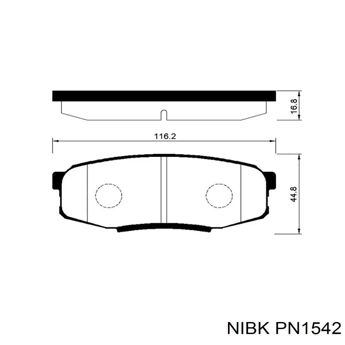PN1542 Nibk Pastillas freno traseras