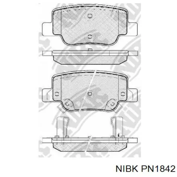 PN1842 Nibk pastillas de freno traseras