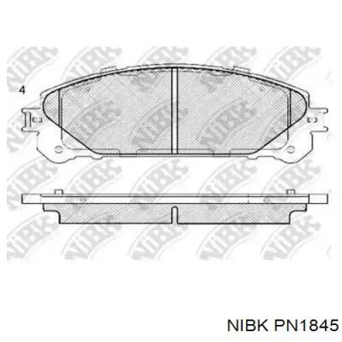 Pastillas freno delanteras Nibk PN1845 precio, desde 33,86 EUR