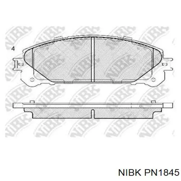 PN1845 Nibk pastillas de freno delanteras