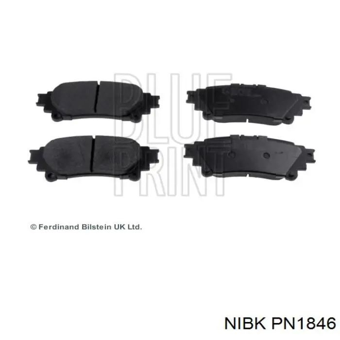 Pastillas de freno traseras PN1846 Nibk