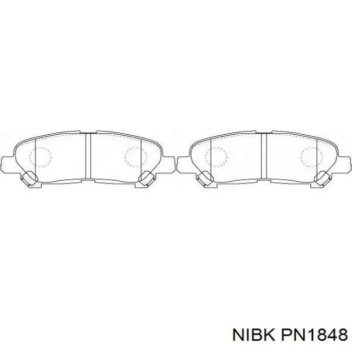 PN1848 Nibk Pastillas freno traseras