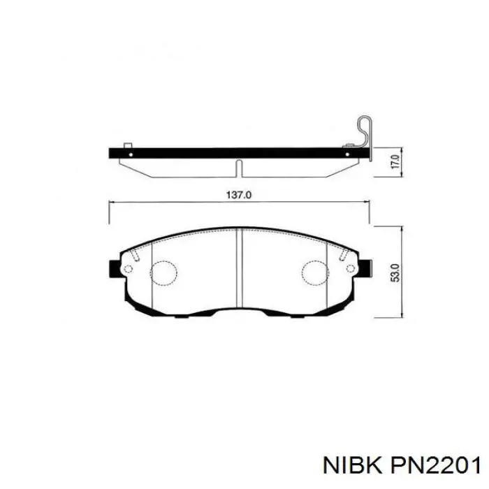 Pastillas de freno PN2201 Nibk