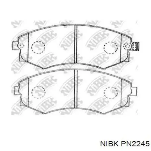 PN 2245 Nibk pastillas de freno delanteras