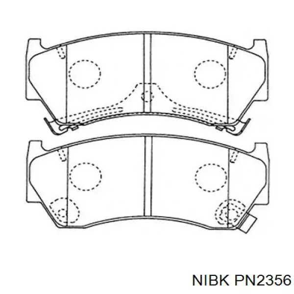 PN2356 Nibk pastillas de freno delanteras