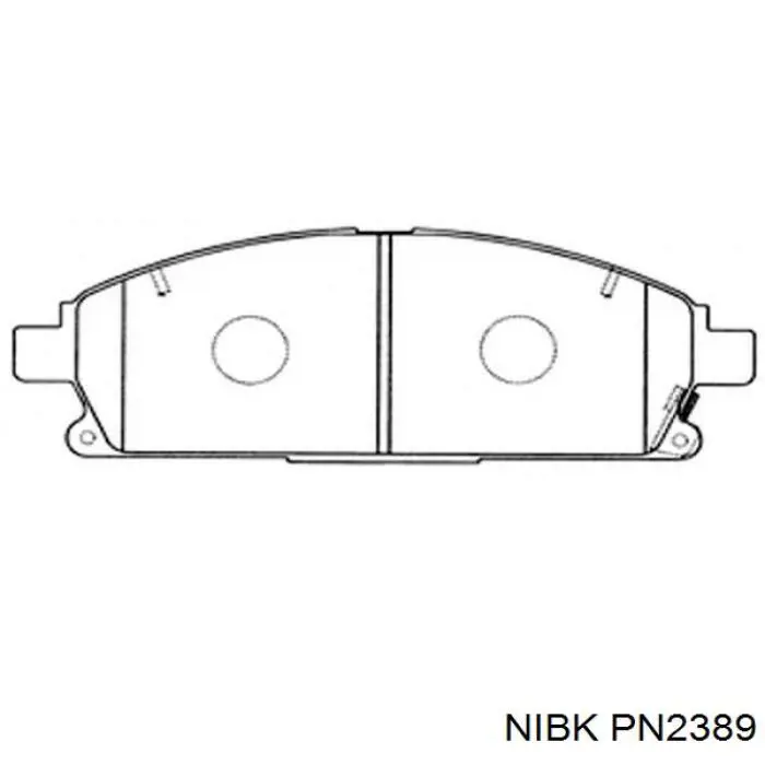 PN2389 Nibk pastillas de freno delanteras