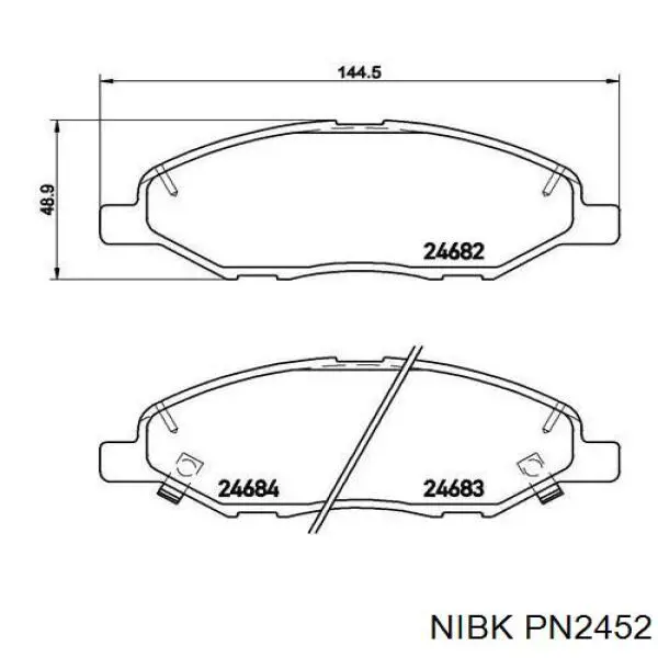PN2452 Nibk Pastillas delanteras