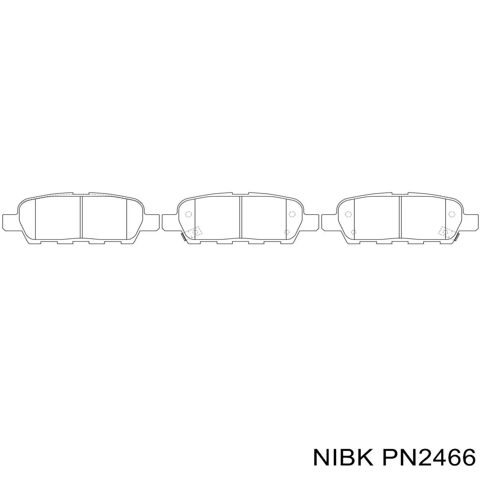 Pastillas de freno traseras PN2466 Nibk