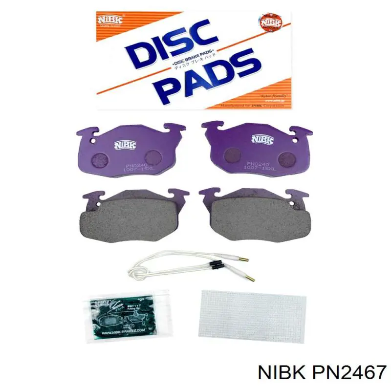 Pastillas de freno traseras PN2467 Nibk