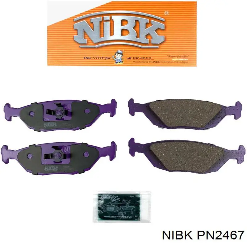 PN2467 Nibk Pastillas freno traseras