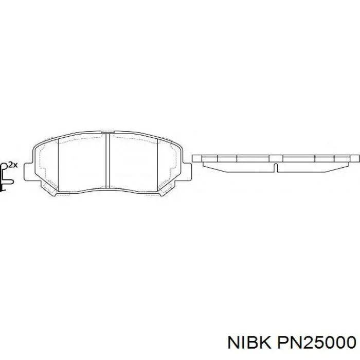 PN25000 Nibk pastillas de freno delanteras