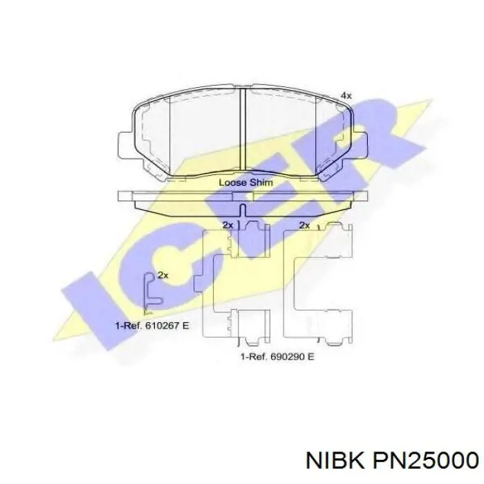 Pastillas de freno PN25000 Nibk