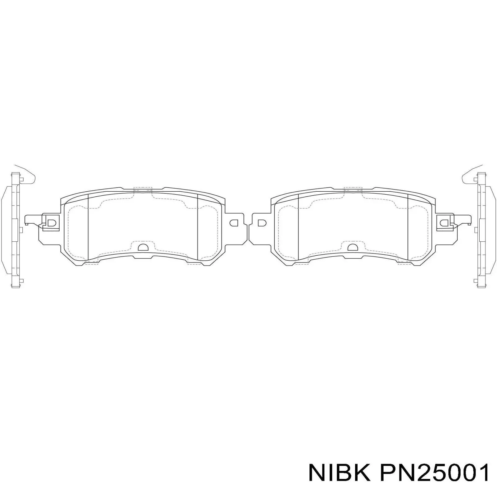 Pastillas de freno traseras PN25001 Nibk