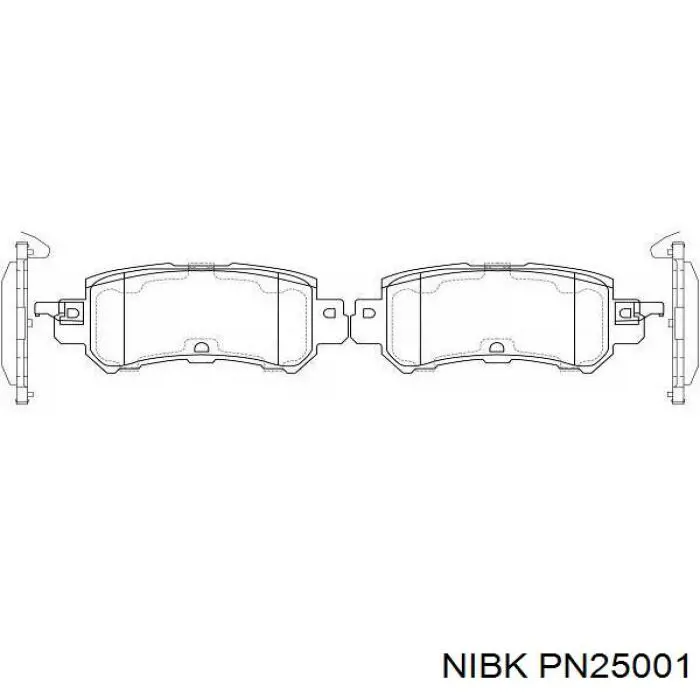 PN25001 Nibk Pastillas freno traseras