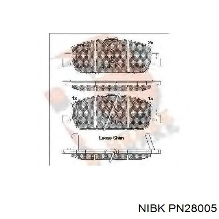 PN28005 Nibk Pastillas delanteras