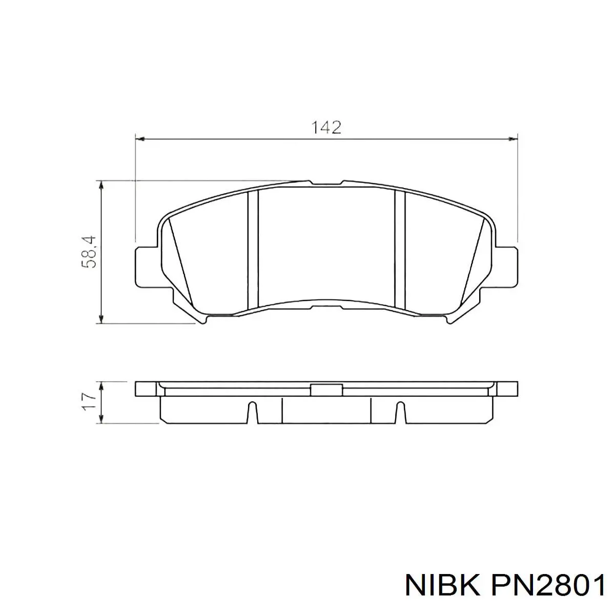 PN2801 Nibk Pastillas delanteras
