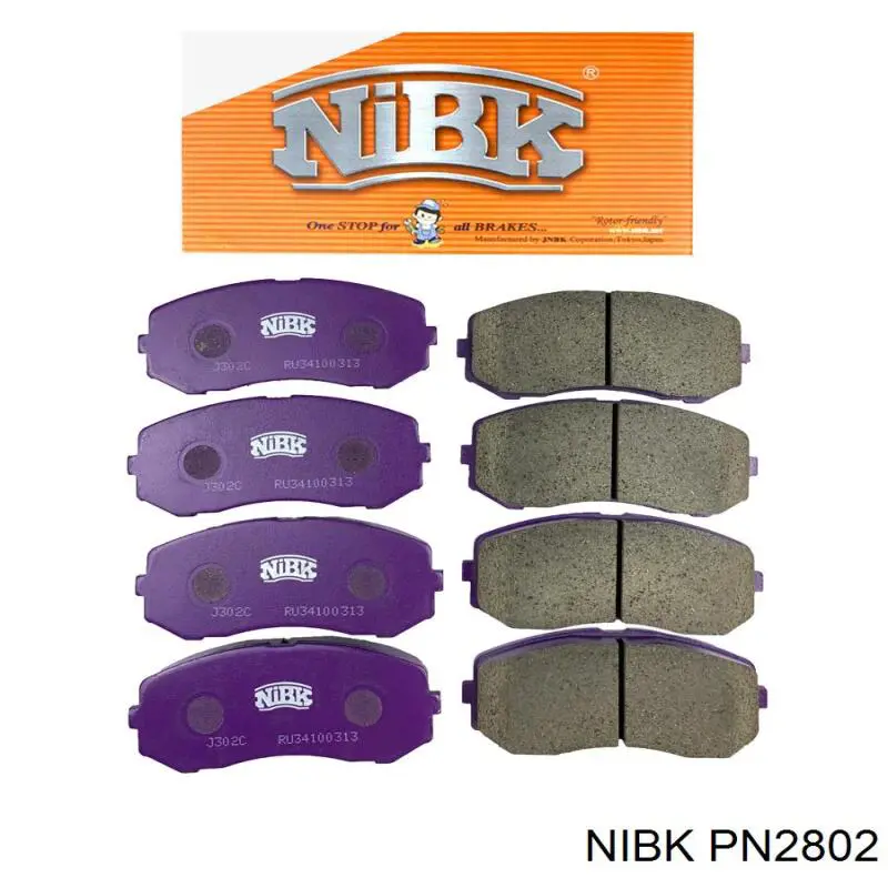 PN2802 Nibk pastillas de freno delanteras