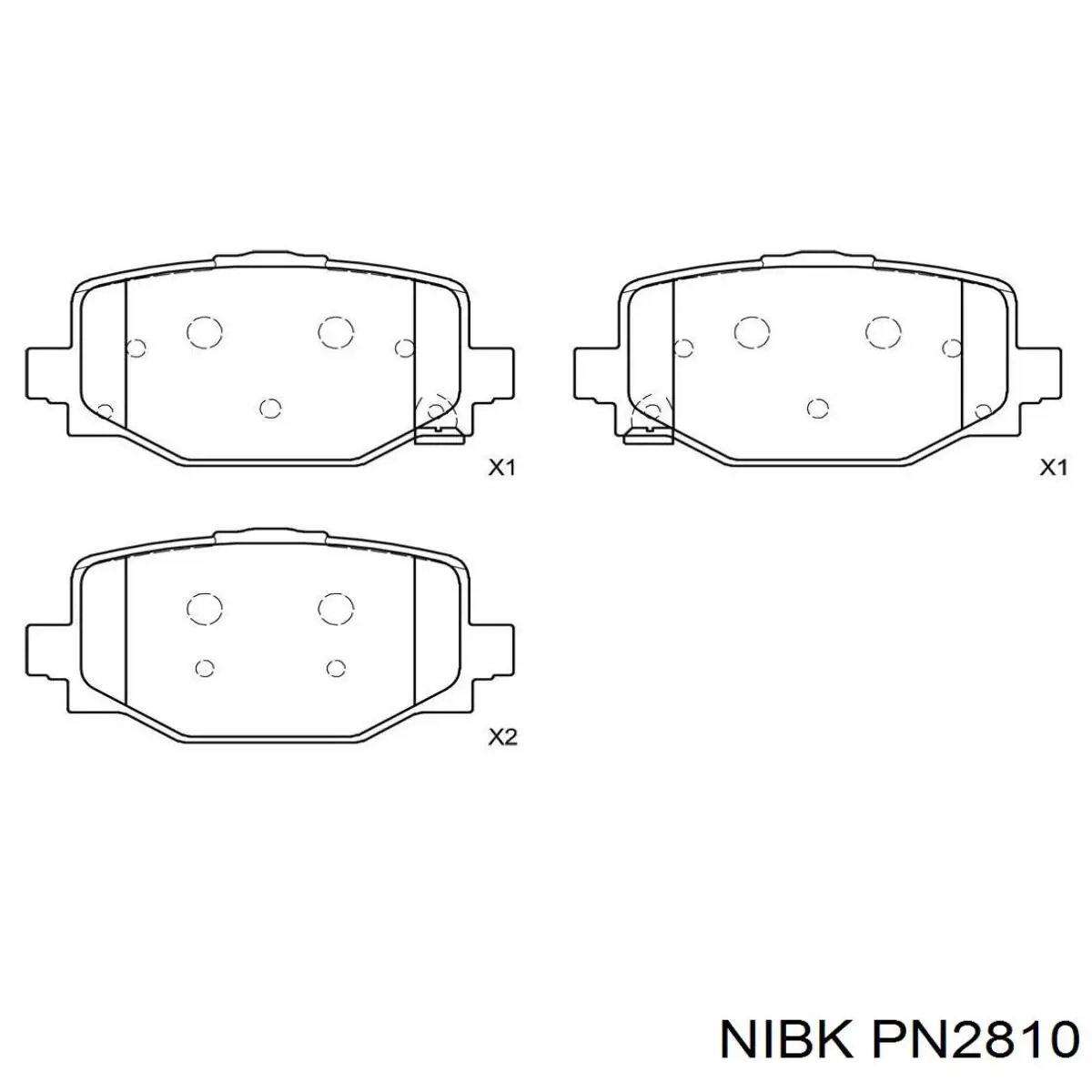 PN2810 Nibk pastillas de freno traseras