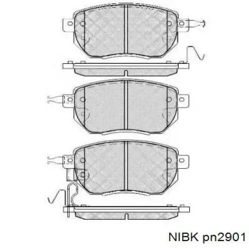 Pastillas de freno delanteras de disco NIBK PN2901
