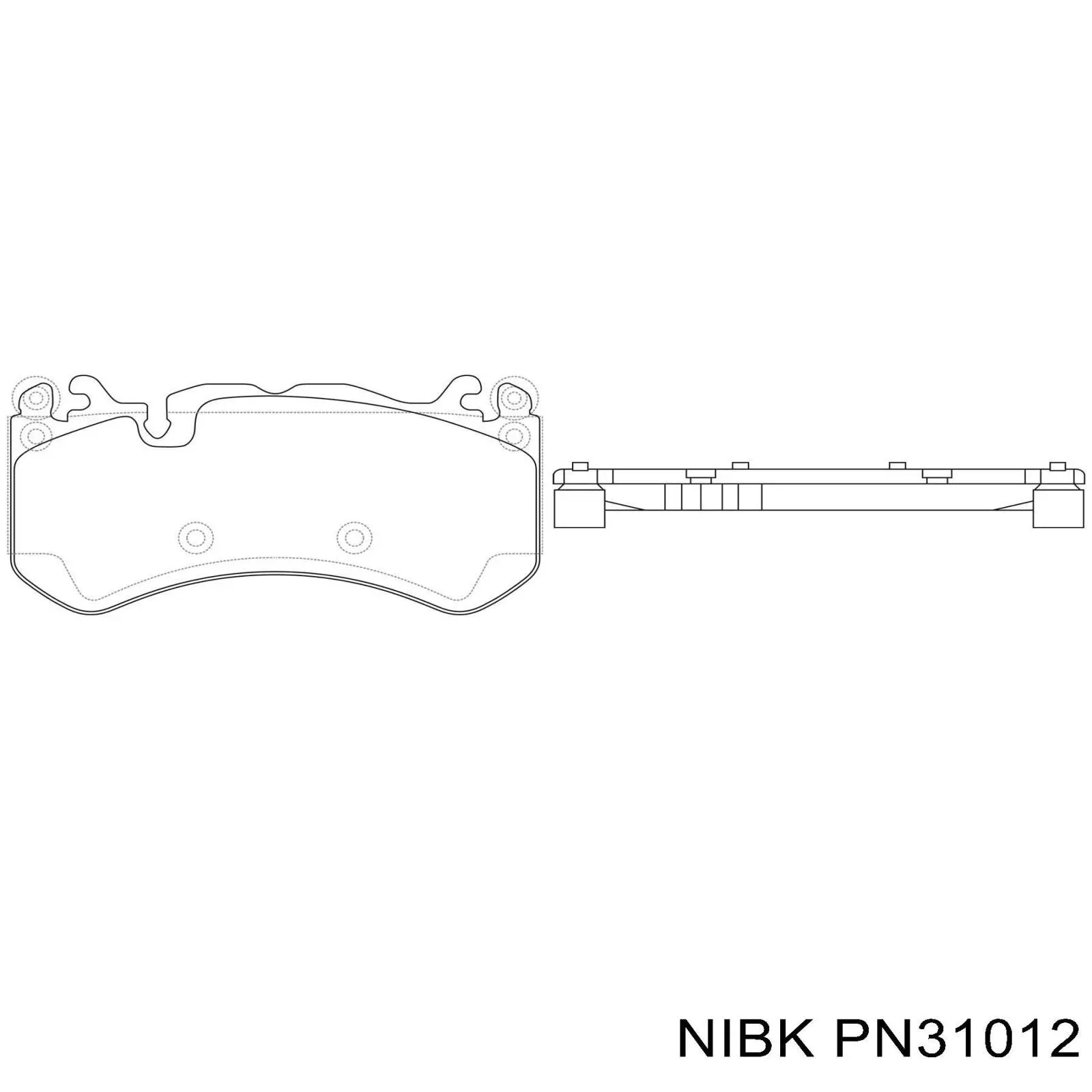 PN31012 Nibk pastillas de freno delanteras