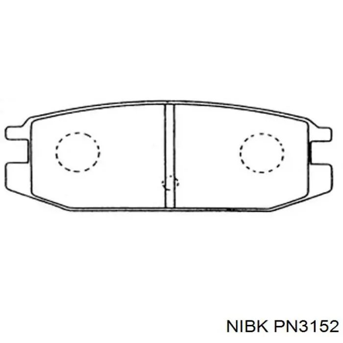 PN3152 Nibk pastillas de freno delanteras