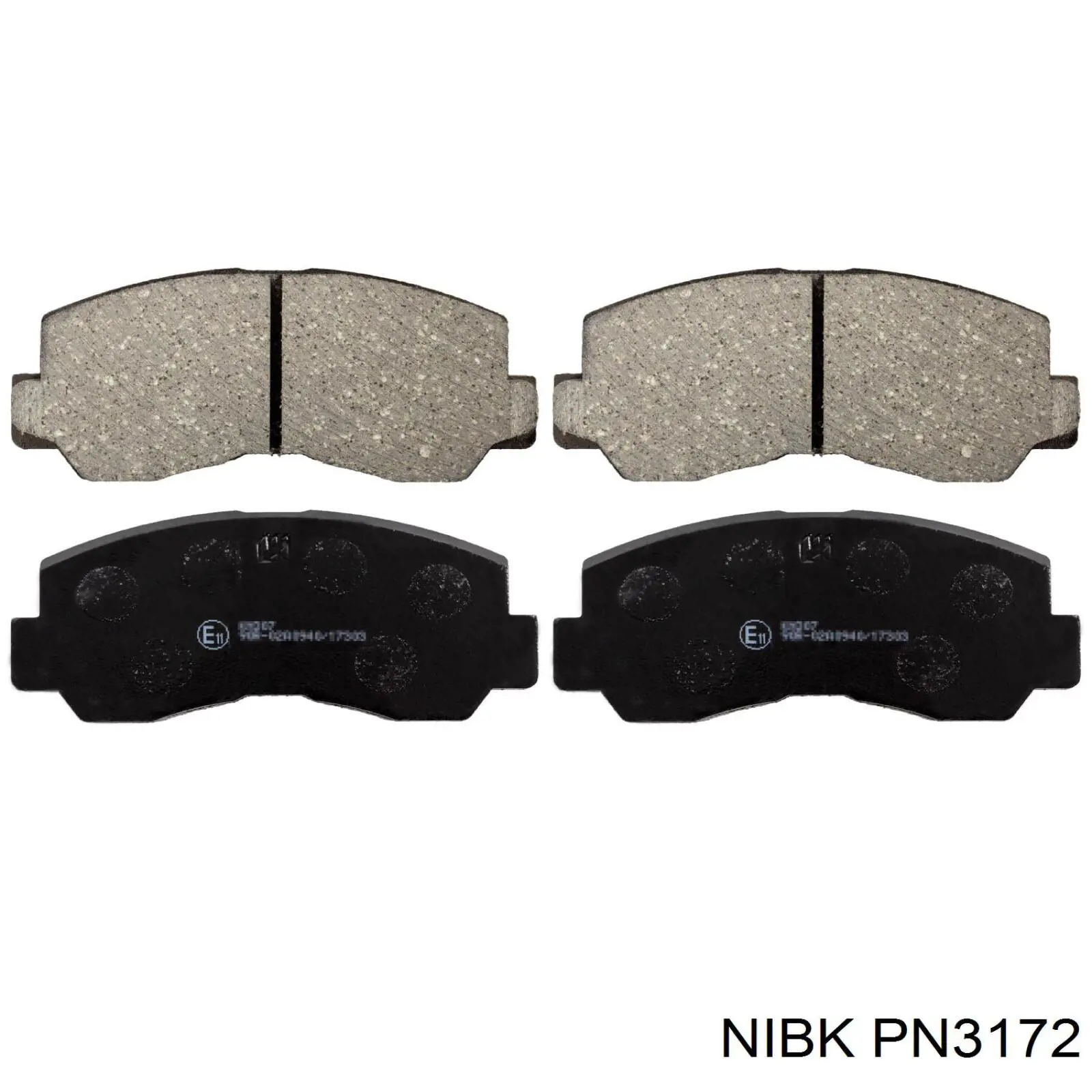 PN3172 Nibk pastillas de freno delanteras