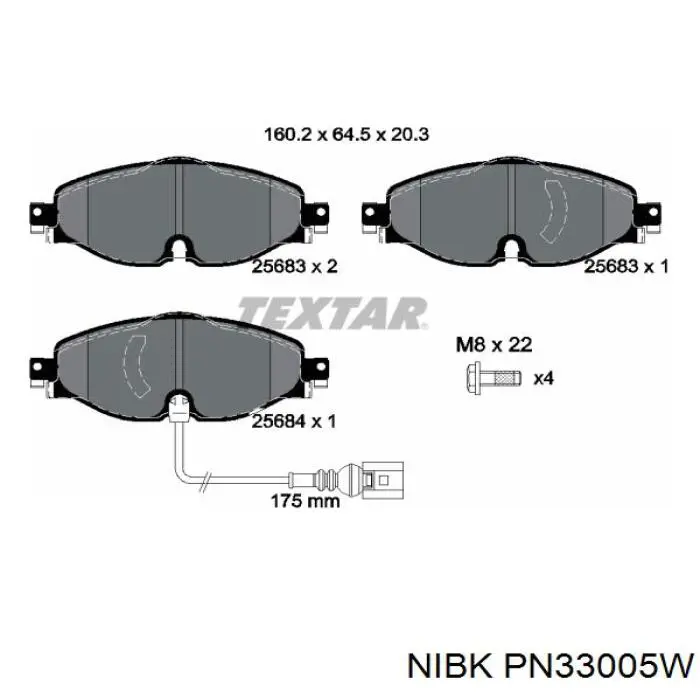 Pastillas de freno delanteras Volkswagen Tiguan 1 5N1, 5N2