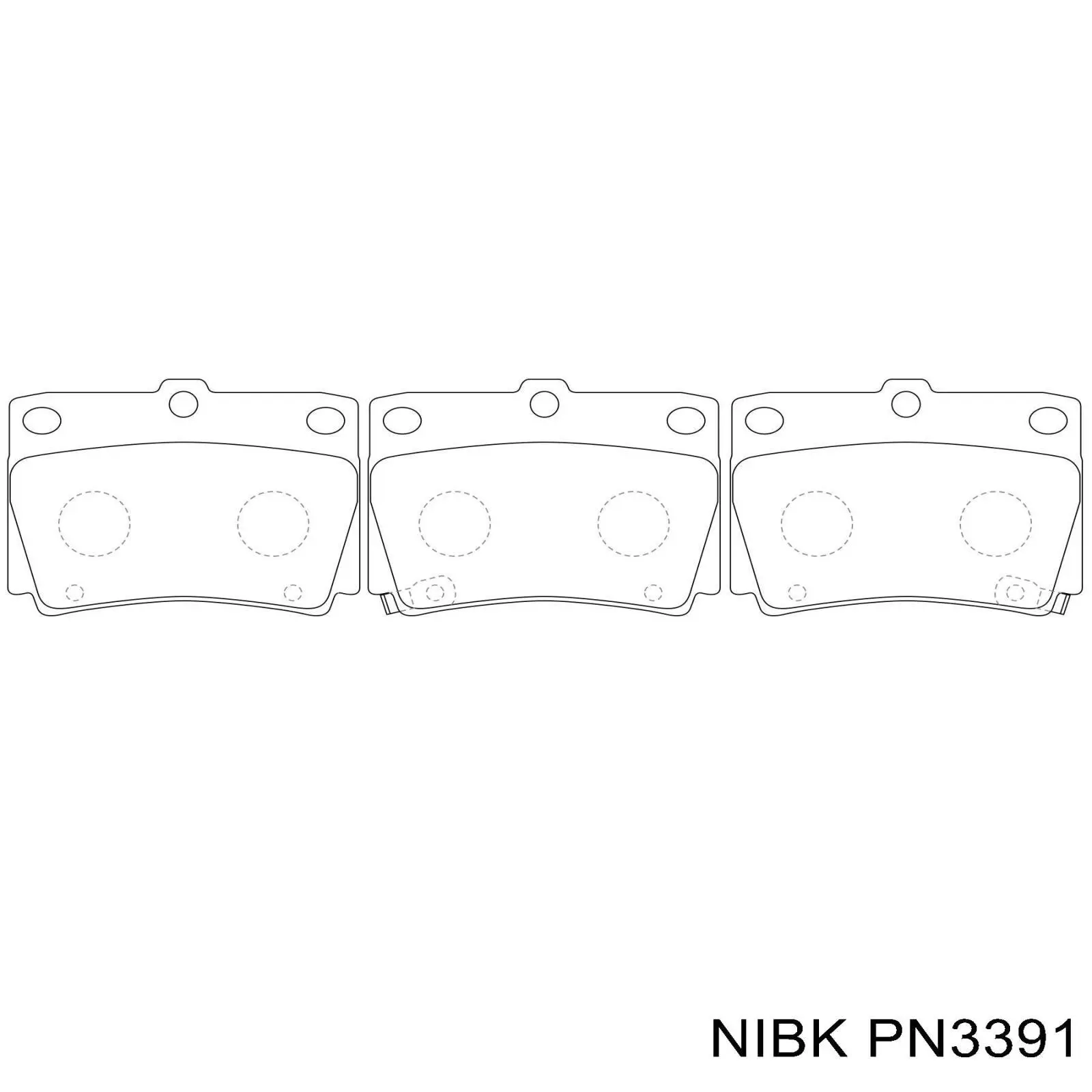 Comprar PN3391 Nibk Pastillas de freno traseras