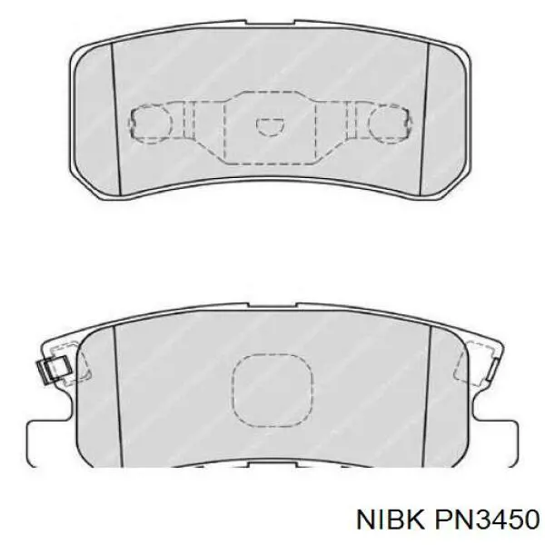 PN3450 Nibk Pastillas freno traseras