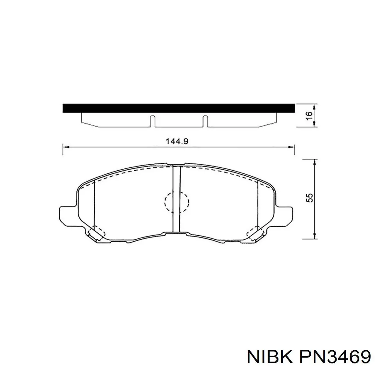 PN3469 Nibk Pastillas delanteras