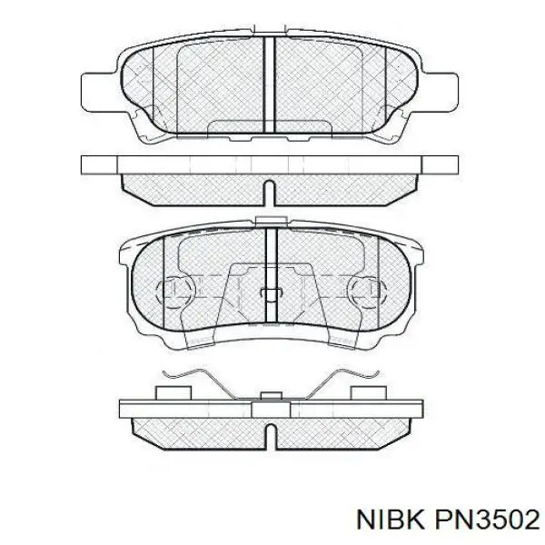 PN3502 Nibk pastillas de freno traseras