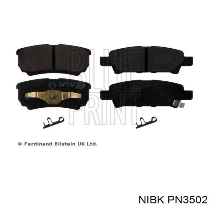 Pastillas de freno traseras PN3502 Nibk