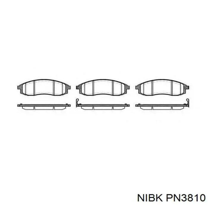 Pastillas freno delanteras Nibk PN3810 precio, desde 15,61 EUR