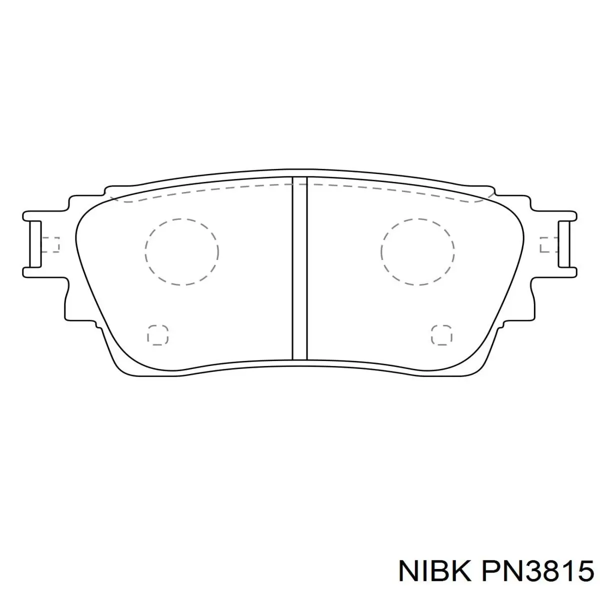 PN3815 Nibk Pastillas freno traseras