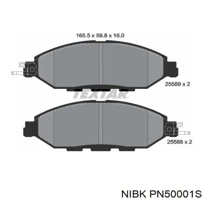 PN50001S Nibk pastillas de freno delanteras